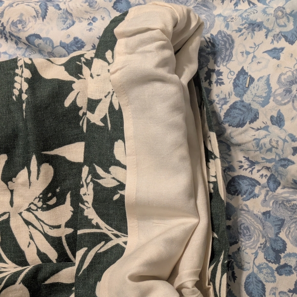 Abercrombie & Fitch Dark Green Floral Wide Leg Pants - Picture 7 of 8